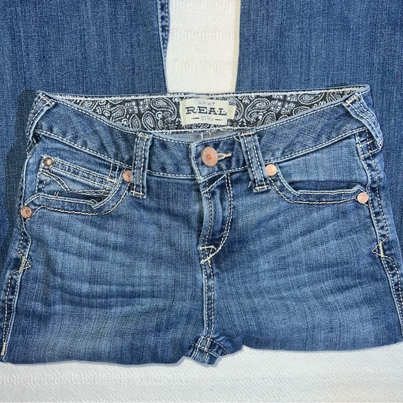 Ariat Girls R.E.A.L. Boot Cut Jeans Size 12 Western Rodeo Cowgirl Ranch - Picture 5 of 12